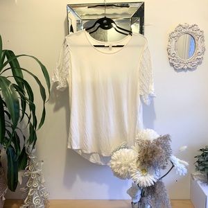 LOFT boho cream shirt